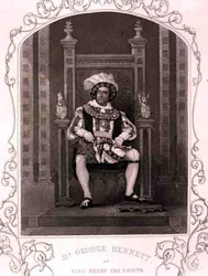 Mr George Bennett come Re Enrico VIII, nella commedia di William Shakespeare (1564-1616)