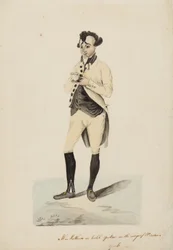 Mr Matthews come Caleb Quotem in The Wags of Windsor, York, c.1820