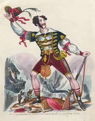 Mr W. Harrison come Jose Speckbacher in The Love Test, c.1840