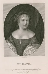 Mrs Davis, da un quadro originale in miniatura in possesso del Marchese di Buckingham