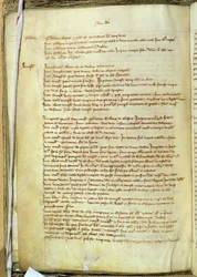 Ms.25516 fol.18v Liber I di un inventario di libri nella Cattedrale di San Paolo, fine XIII secolo