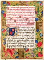 Ms 261 fol.1r Pagina da una raccolta di trattati sulla peste in latino e inglese, c.1500