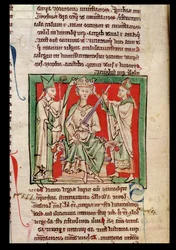 Re Stefano (c.1097-1154), miniatura da Flores Historiarum, di Matthew Paris, 1250-52