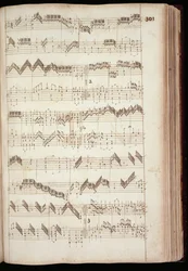 Mu Ms 168, p.301: Pagina dal Fitzwilliam Virginal, un