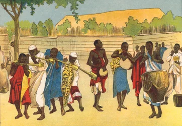 National Brass Band, Toro, Uganda (litografia a colori)