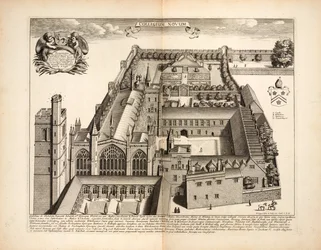 New College, tavola 19 da Oxonia Illustrata di David Loggon, Oxford 1675