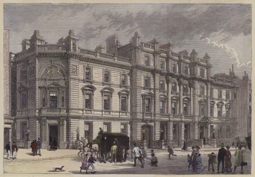 Nuovo tribunale e stazione di polizia, Bow Street, Londra, c1880