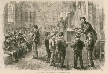 Nuova aula scolastica, Boys Home, Regents Park Road, Londra