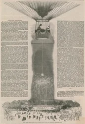 Ascesa notturna del signor Green nel pallone albion dai giardini di Cremorne House