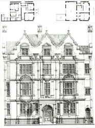 No.70 Ennismore Gardens, South Kensington, da The Building News, 23 luglio 1886