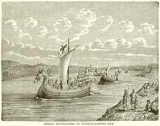 Navigatori norvegesi nella baia di Narragansett
