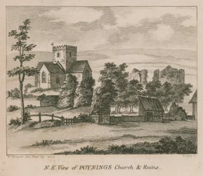 Veduta nord-est della Chiesa di Poynings a Poynings