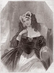 Olivia (La dodicesima notte) in - "Galleria delle donne di Shakespeare, collezione di quarantacinque ritratti seri dei primi artisti londinesi, arricchita di avvisi critici e letterari" circa 1838 - da "Galleria delle donne di Shakespeare, Col