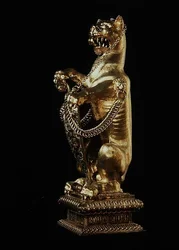 Oncia a forma di pantera con testa rimovibile, Londra, 1600-01