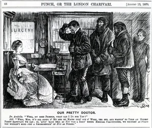 Il nostro bel dottore, pubblicato su Punch Magazine, 1870