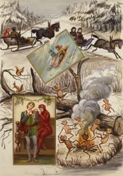 Pagina da un album vittoriano tardivo