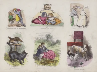 Pagina dal Libro Illustrato Attraente (incisione colorata)