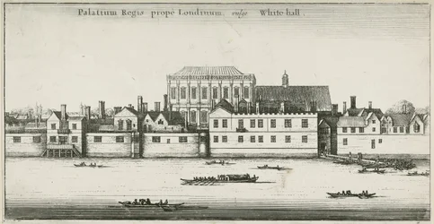 Palazzo di Whitehall dal Tamigi, Westminster, Londra, Regno Unito