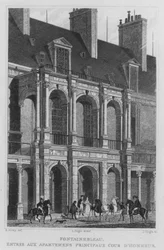 Parigi, Fontainebleau, ingresso agli appartamenti principali, Corte d
