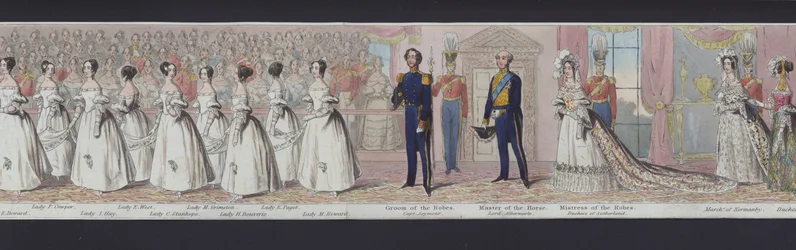 Parte del panorama del matrimonio della regina Vittoria, c.1840
