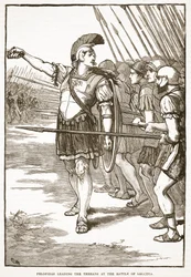 Pelopida guida i Tebani alla battaglia di Leuttra