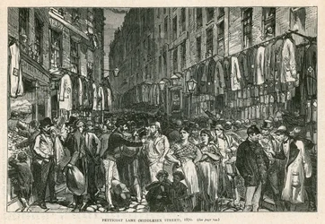 Petticoat Lane (Middlesex Street), Londra, 1870