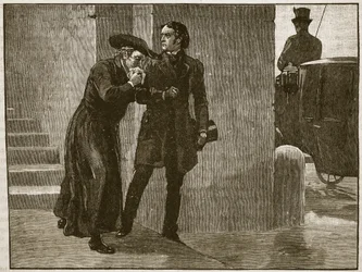 Pio IX che lascia il Vaticano in incognito, 1848, illustrazione da Cassells Illustrated History of England