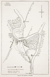 Piano della Battaglia di Meanee, illustrazione da Cassells Illustrated History of England