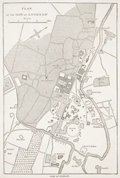 Piano della Città di Lucknow, da Cassells Illustrated History of England