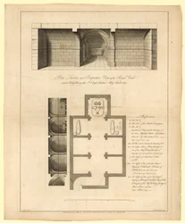 Piano della Cripta Reale sotto la Cappella di Enrico VII, Abbazia di Westminster, costruita nel 1737