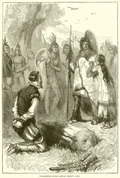 Pocahontas salva la vita del capitano Smith