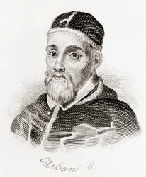 Papa Urbano VIII, c.1568 -1644, nato Maffeo Barberini (incisione)