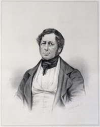 Ritratto di Charles Joseph Hullmandel (1789-1850), inciso da G.B. Bleck, 1851