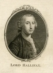 Ritratto di George Montagu Dunk, 2° Conte di Halifax (1716-71), inciso da Aliamet