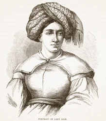 Ritratto di Lady Sale, illustrazione da Cassells Illustrated History of England
