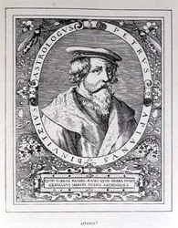 Ritratto di Petrus Apianus (1501-52) da The Narrative and Critical History of America, a cura di Justin Winsor, Londra, 1886
