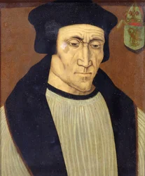 Ritratto di Richard Foxe o Fox (c.1448-1528) Vescovo di Winchester, Lord Privy Seal di Enrico VII e Enrico VIII e fondatore del Corpus Christi College, Oxford