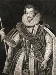 Ritratto di Robert Cecil, 1° Conte di Salisbury, da Lodges British Portraits, 1823
