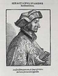 Ritratto di Sebastian Brant (c.1458-1521) da The Narrative and Critical History of America, a cura di Justin Winsor, Londra, 1886