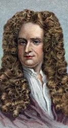 Ritratto di Sir Isaac Newton 1642-1727, fisico e matematico inglese - Dalla serie 