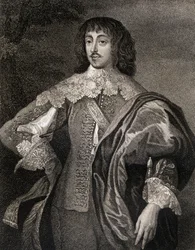 Ritratto di William Villiers (1613-43) Visconte Grandison, da Lodges British Portraits, 1823
