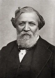 Ritratto del poeta inglese Robert Browning (1812-89)