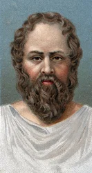 Ritratto del filosofo greco Socrate (469-399 a.C.) - Dalla serie "Leaders of Men"