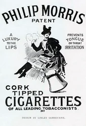 Poster per le sigarette Philip Morris, disegnato da Linsay Sambourne, 1896
