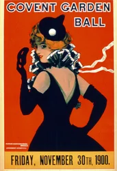 Manifesto per il "Covent Garden Ball", venerdì 30 novembre 1900 (litografia a colori)