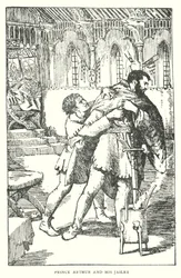 Il principe Artù e il suo carceriere (litografia)