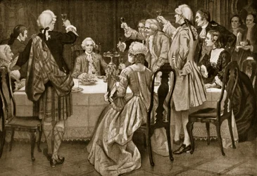 Il principe Carlo Edoardo a Holyrood, illustrazione da Hutchinsons Story of the British Nation