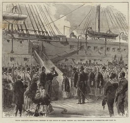 Il principe Tokugawa Minbutaiho visita il Serapis a Portsmouth