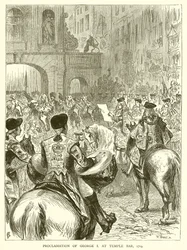 Proclamazione di Giorgio I a Temple Bar, 1714