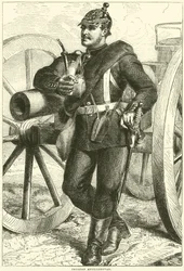 Artigliere prussiano, ottobre 1870